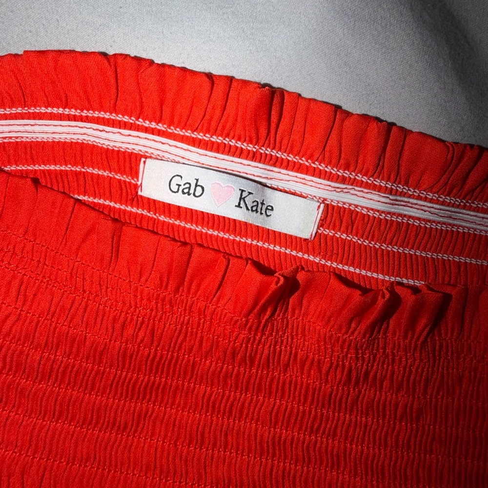 Chic Orange Ruffled Mini Skirt - Picture 2 of 4